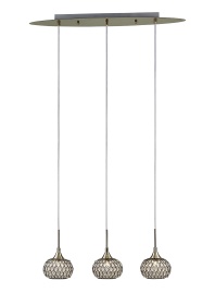 Chelsie Antique Brass Ceiling Lights Diyas Linear Fittings